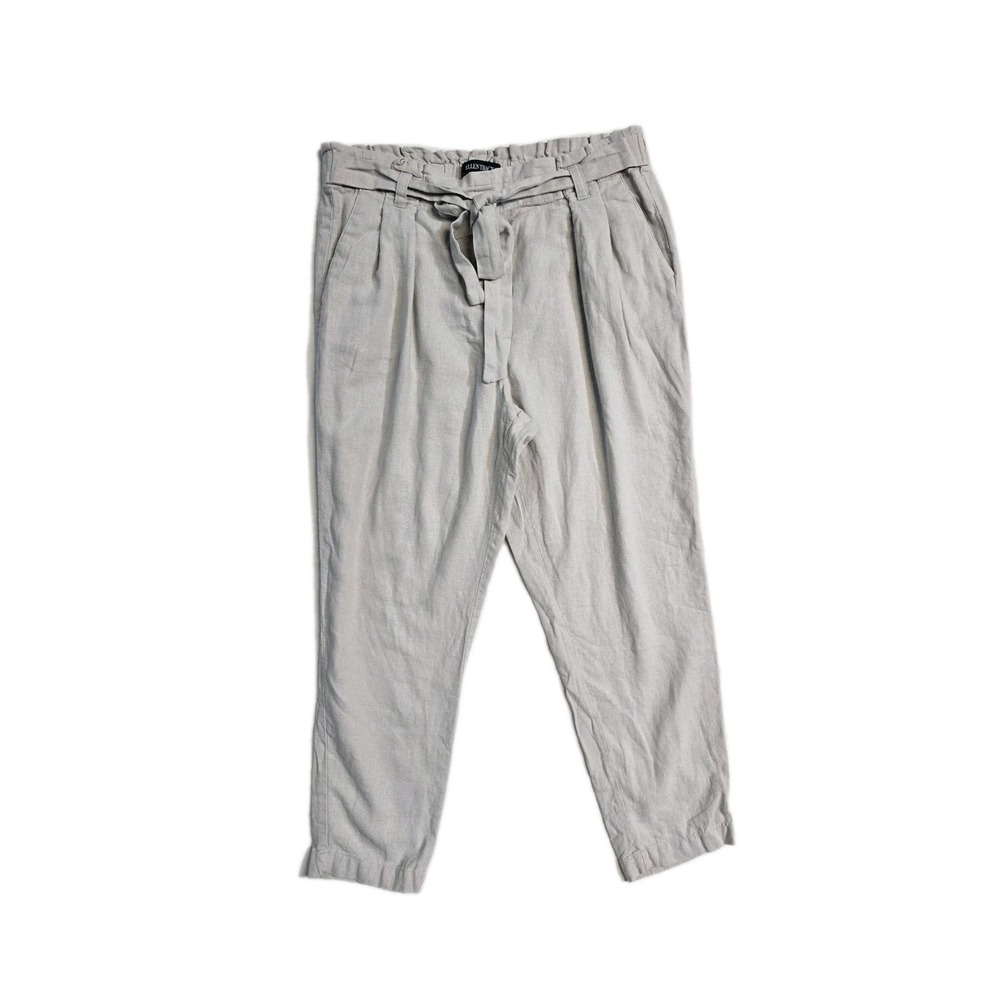 ellen tracy Paper Bag Pants Beige Linen M